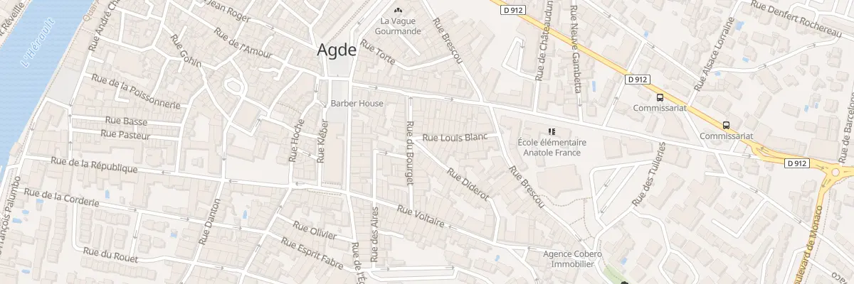 Plan du 1 Rue Diderot à Agde