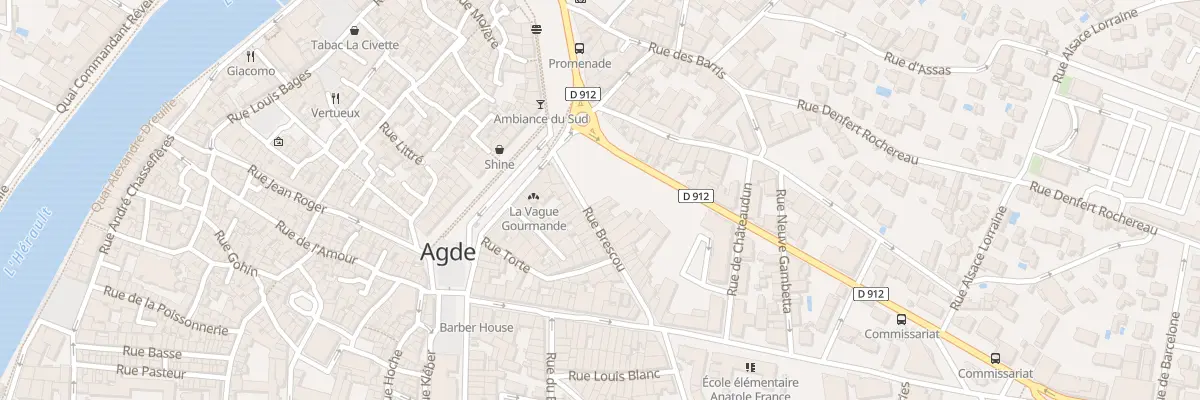 Plan du 8 Rue DE BRESCOU à Agde