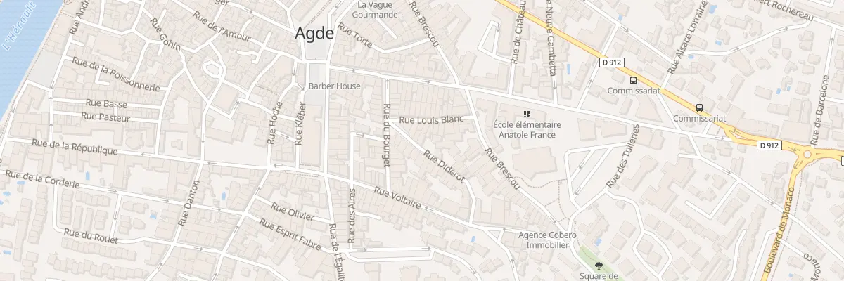 Plan du 9 Rue Diderot à Agde