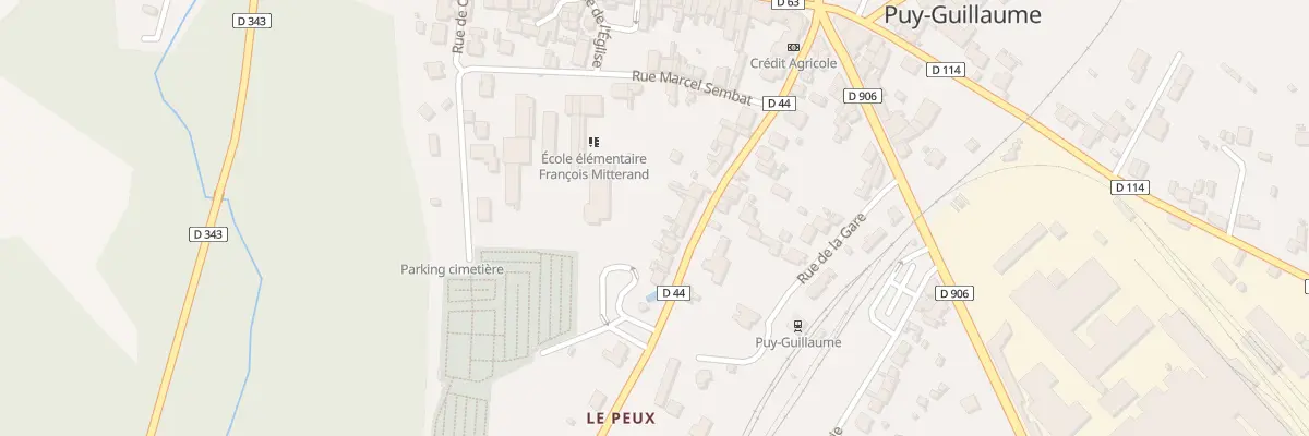 Plan du 24 Rue Emile Zola à Puy-Guillaume