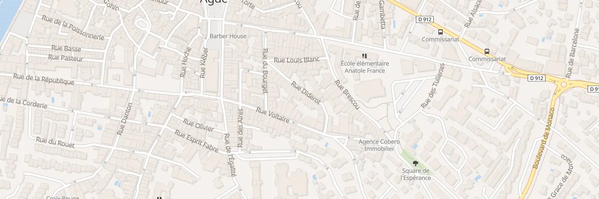 Plan du 16 Rue Diderot à Agde