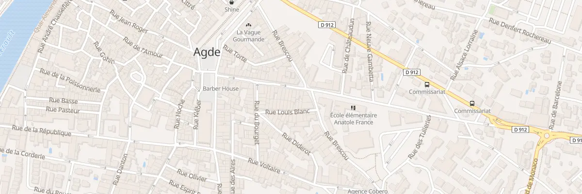 Plan du 30 Rue Ernest Renan à Agde