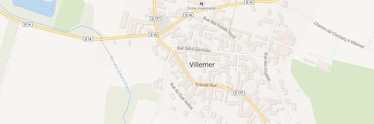 Plan du 9 Gr Grande Rue Villemer à Valravillon