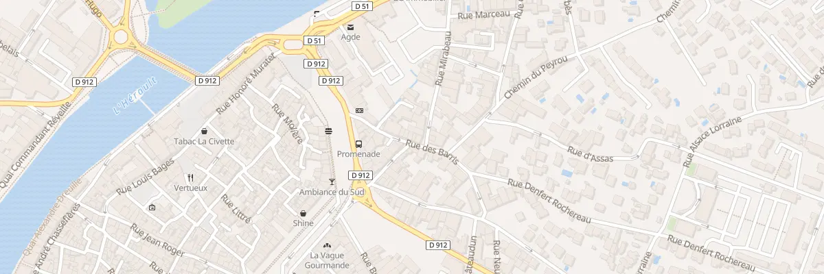 Plan du 9 Rue des Barris à Agde