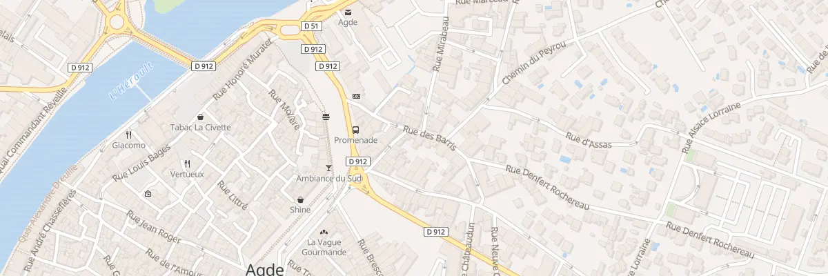 Plan du 18 Rue des Barris à Agde