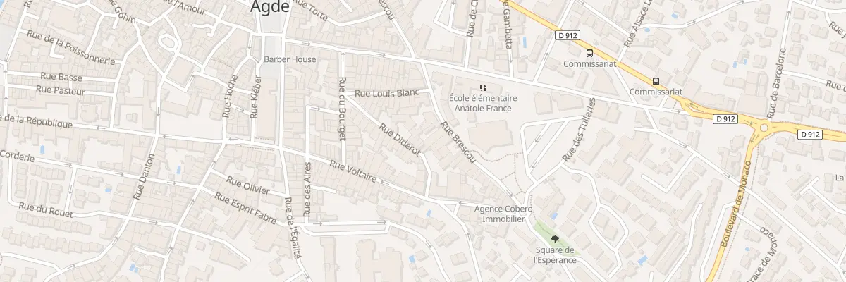 Plan du 17 Rue Diderot à Agde