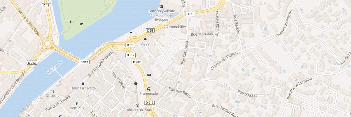 Plan du 8 Rue Mirabeau à Agde