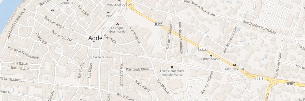 Plan du 18 Rue de Chateaudun à Agde