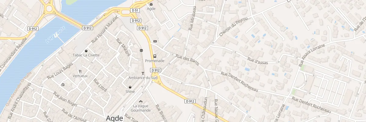 Plan du 20 Rue des Barris à Agde