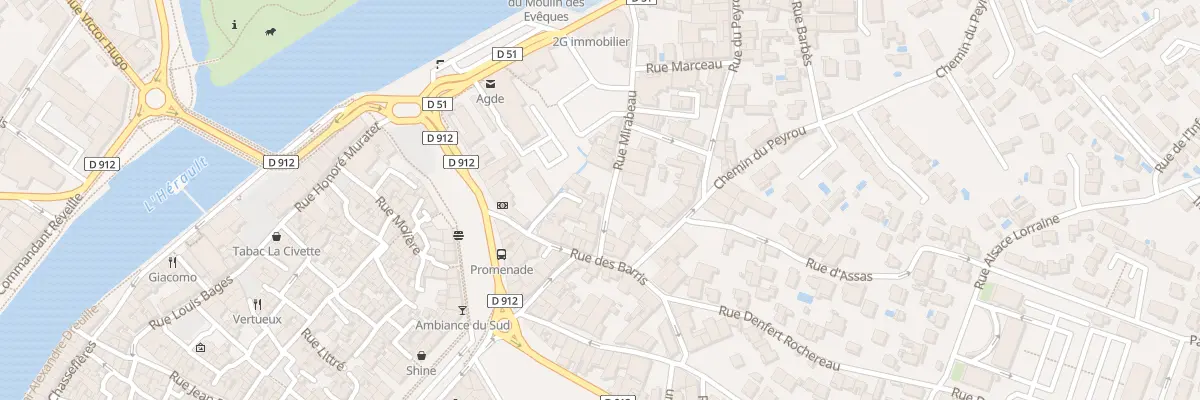 Plan du 16 Rue Mirabeau à Agde