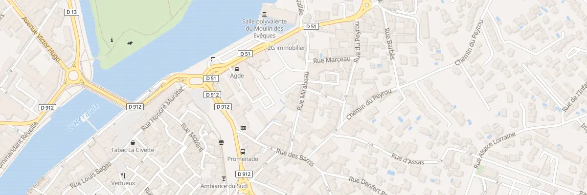 Plan du 6 Rue Mirabeau à Agde