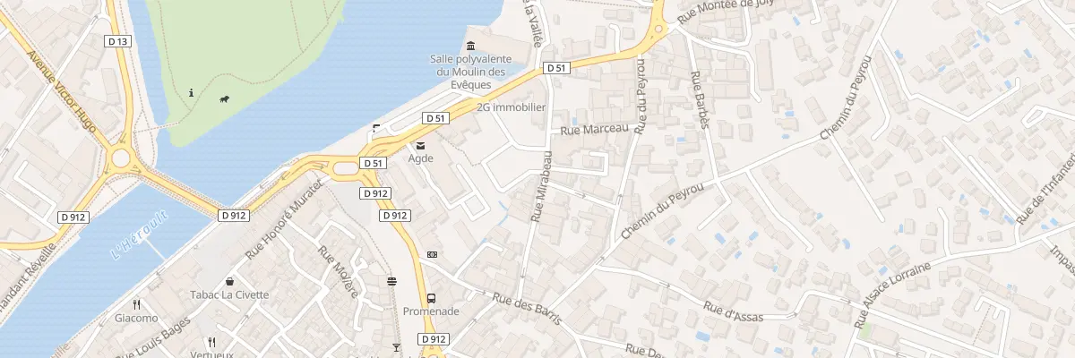 Plan du 2B Rue Mirabeau à Agde