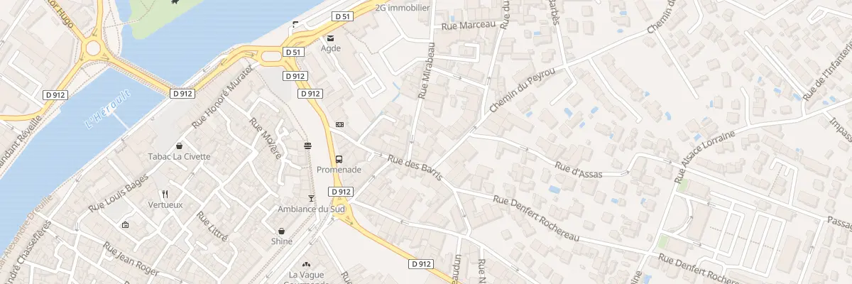Plan du 17 Rue Mirabeau à Agde