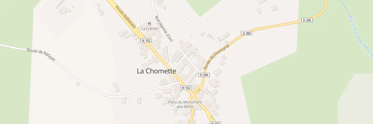 Plan du 5090 Le Bourg à La Chomette