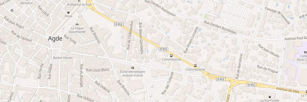 Plan du 5 Rue de Strasbourg à Agde