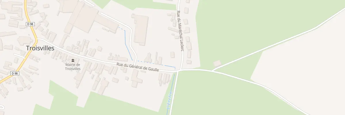 Plan du 1 Rue du Maréchal Leclerc à Troisvilles