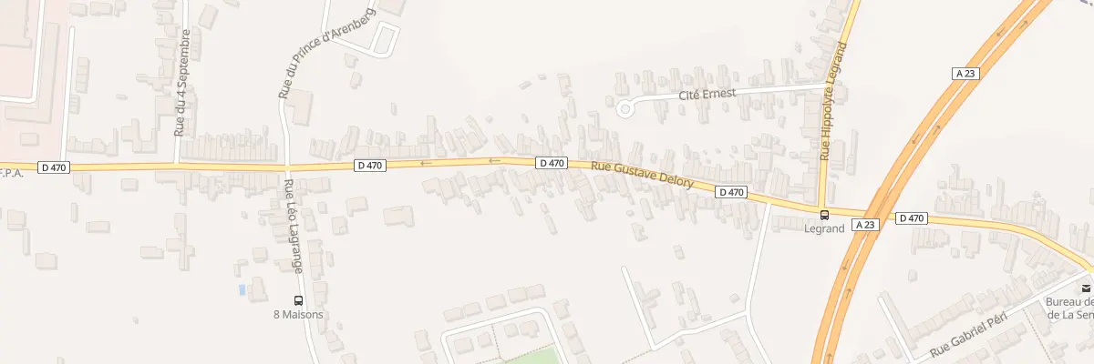 Plan du 233 Rue Gustave Delory à La Sentinelle