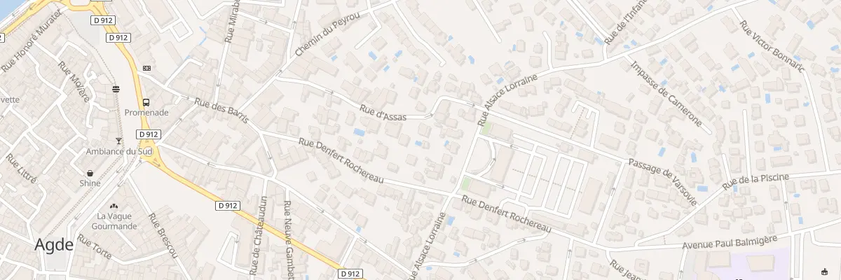 Plan du 16 Rue d’Assas à Agde
