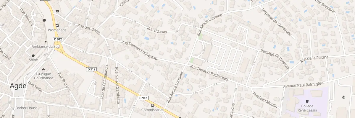 Plan du 23 Rue Denfert Rochereau à Agde