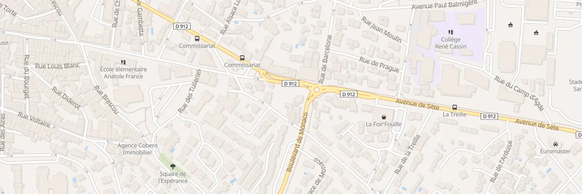 Plan du 20 Av de Sète à Agde
