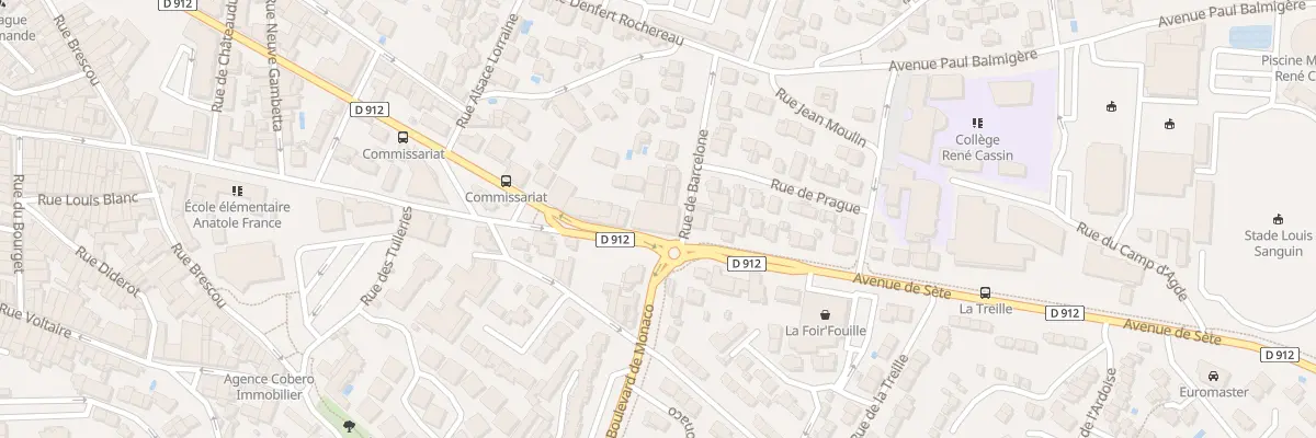 Plan du 2 Rue de Barcelone à Agde