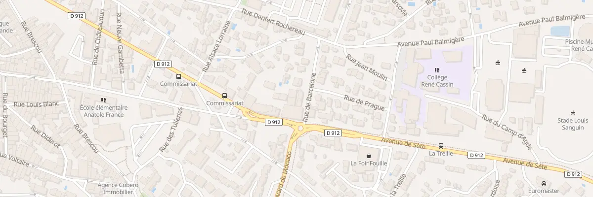 Plan du 6 Rue de Barcelone à Agde
