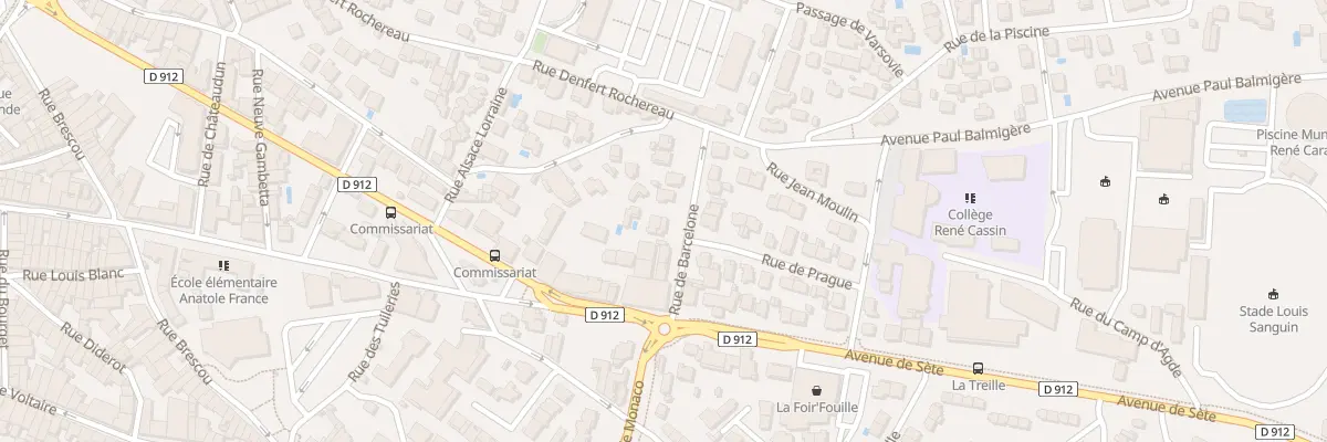 Plan du 8 Rue de Barcelone à Agde