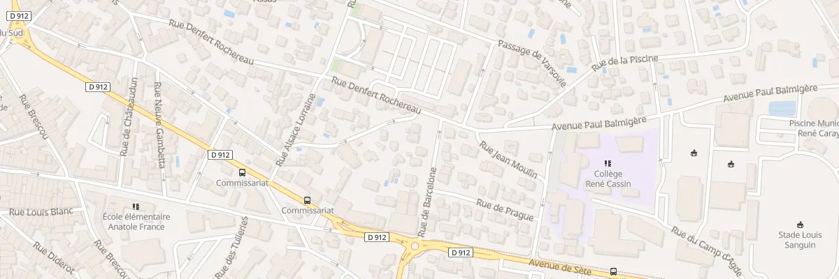 Plan du 14 Rue de Barcelone à Agde