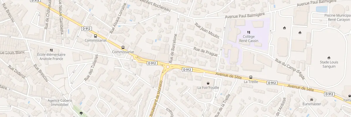 Plan du 1 Rue de Barcelone à Agde