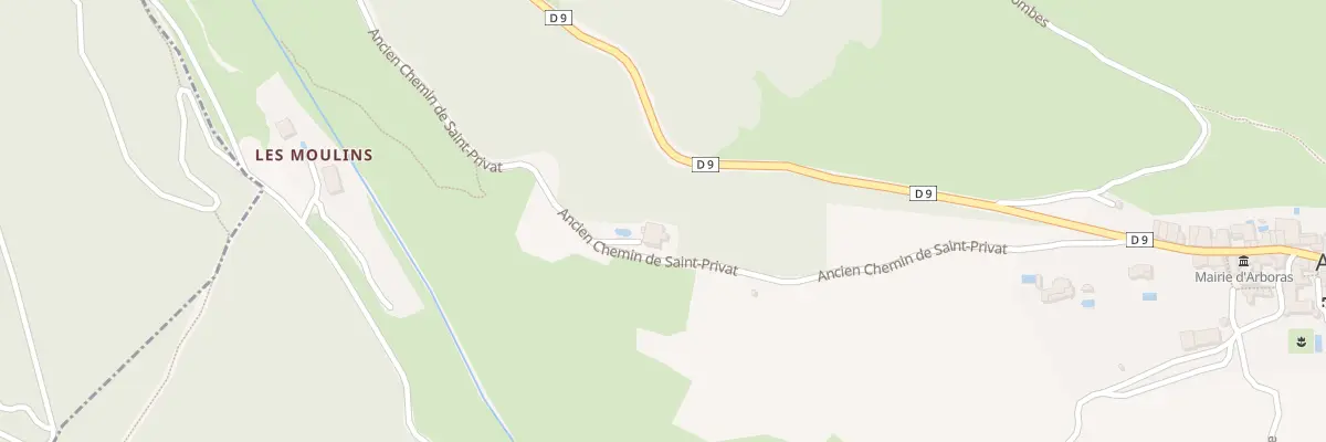Plan du 2 Ancien Chemin de St Privat à Arboras