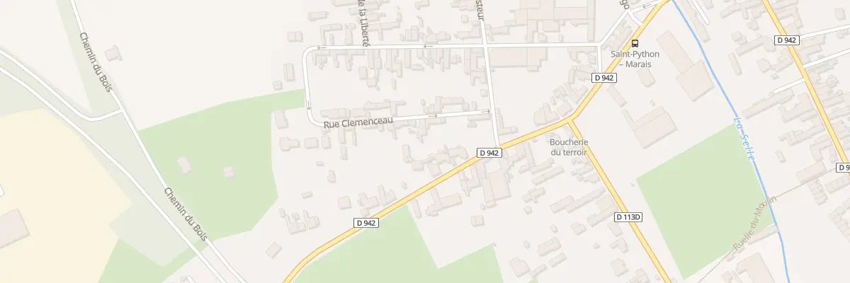 Plan du 3 Rue Clémenceau à Saint-Python