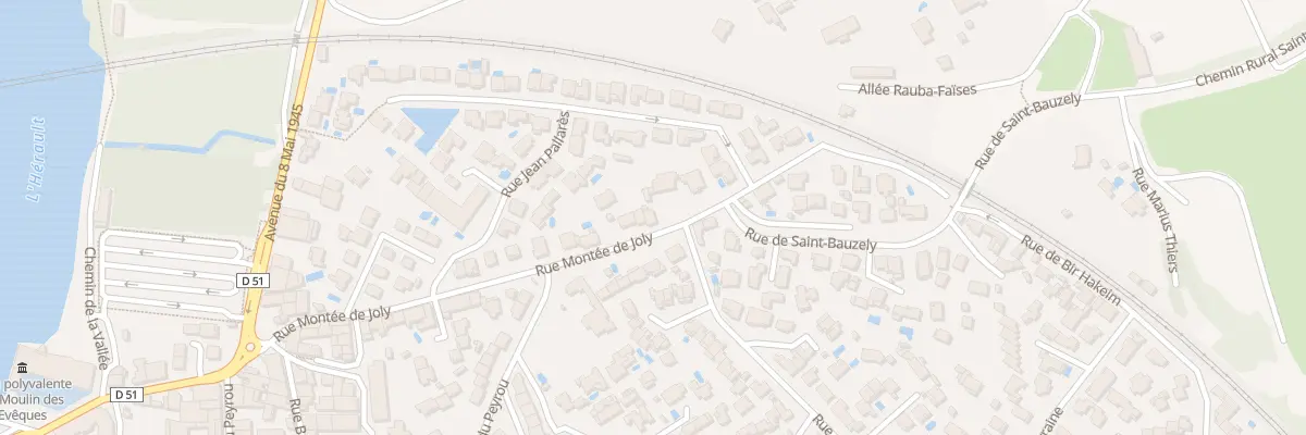 Plan du 27 Rue Montee de Joly à Agde