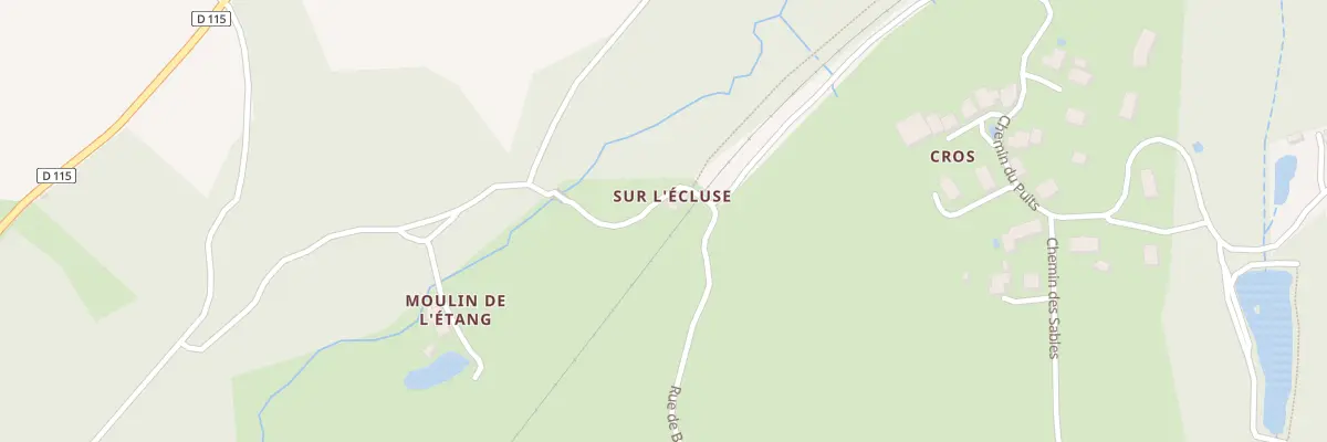 Plan du 1 Sur l’Écluse à Peschadoires