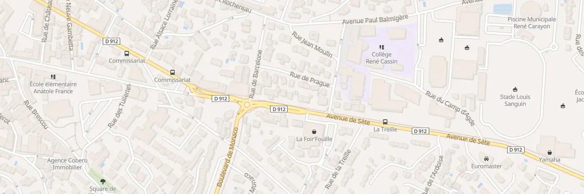 Plan du 41 Av de Sète à Agde