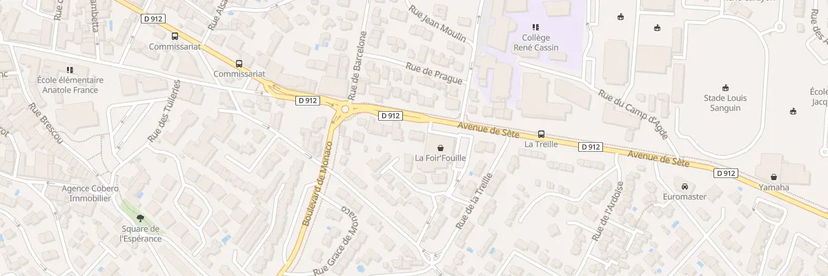Plan du 36 Av de Sète à Agde
