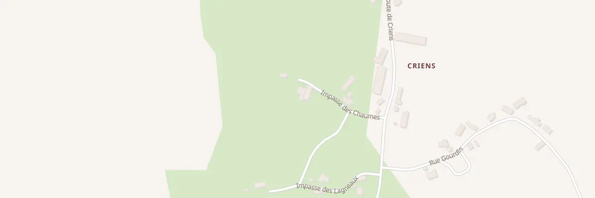 Plan de Criens à Billy-Chevannes