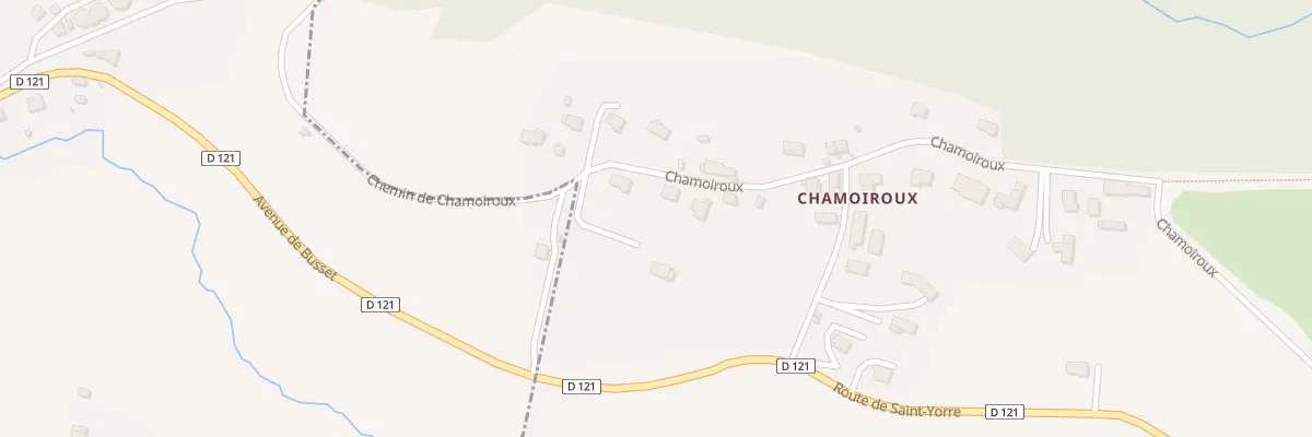 Plan du 25 Chamoiroux à Busset