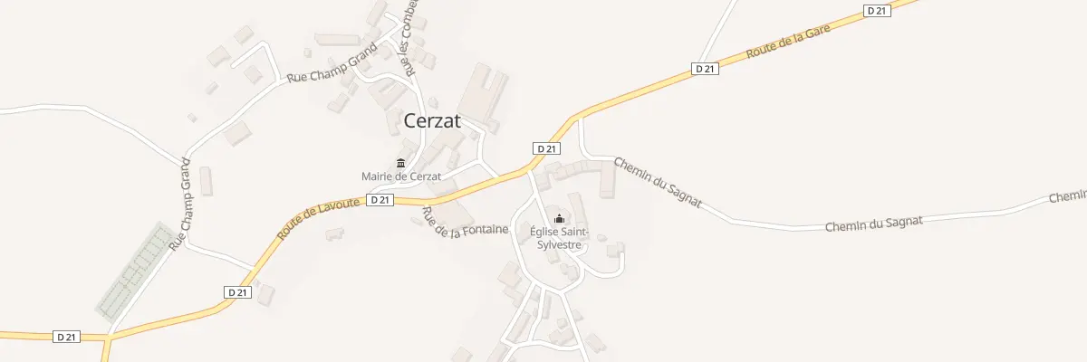 Plan du 5044 Le Bourg à Cerzat