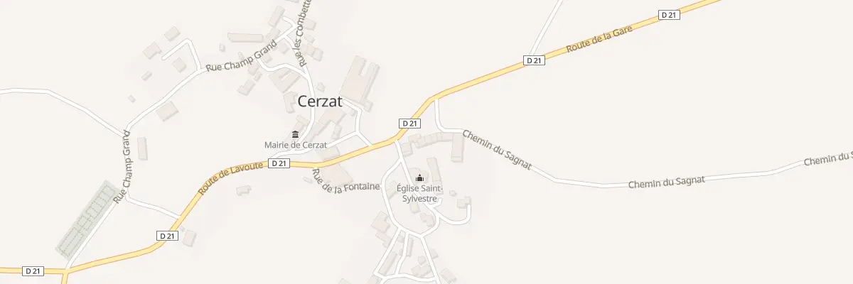 Plan du 5043 Le Bourg à Cerzat