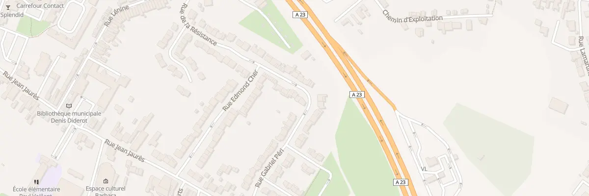 Plan du 23 Rue Gabriel Peri à Petite-Forêt