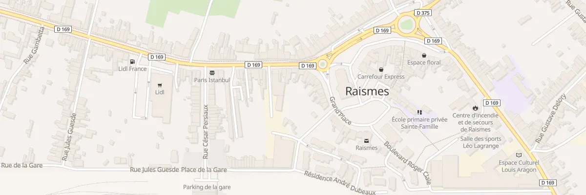 Plan du 1 Rue Jean Jaurès à Raismes