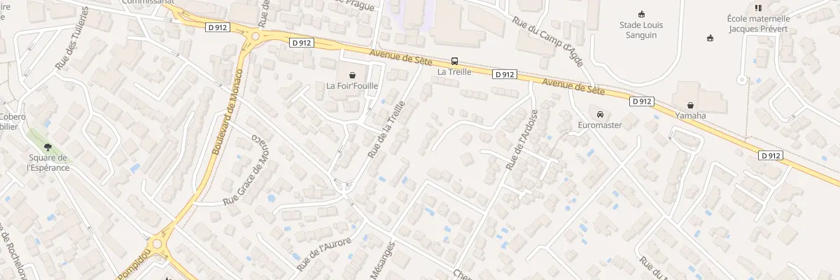 Plan du 22 Rue de la Treille à Agde