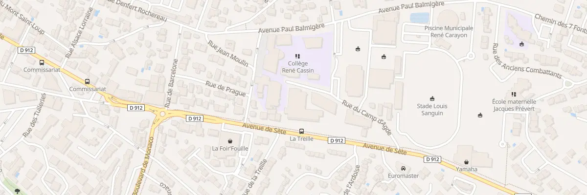 Plan du 55 Av de Sète à Agde