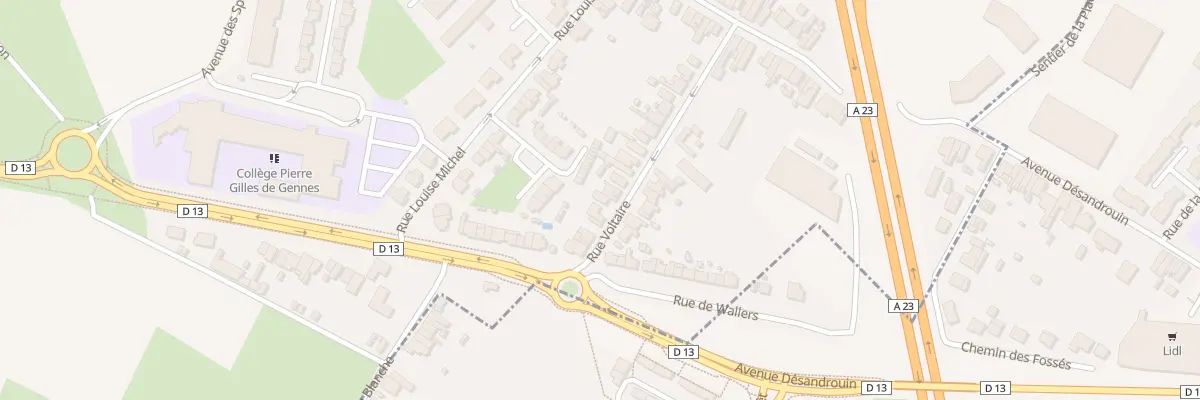 Plan du 28 Rue Voltaire à Petite-Forêt