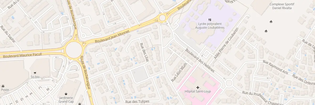 Plan du 10 Rue des Rosiers à Agde