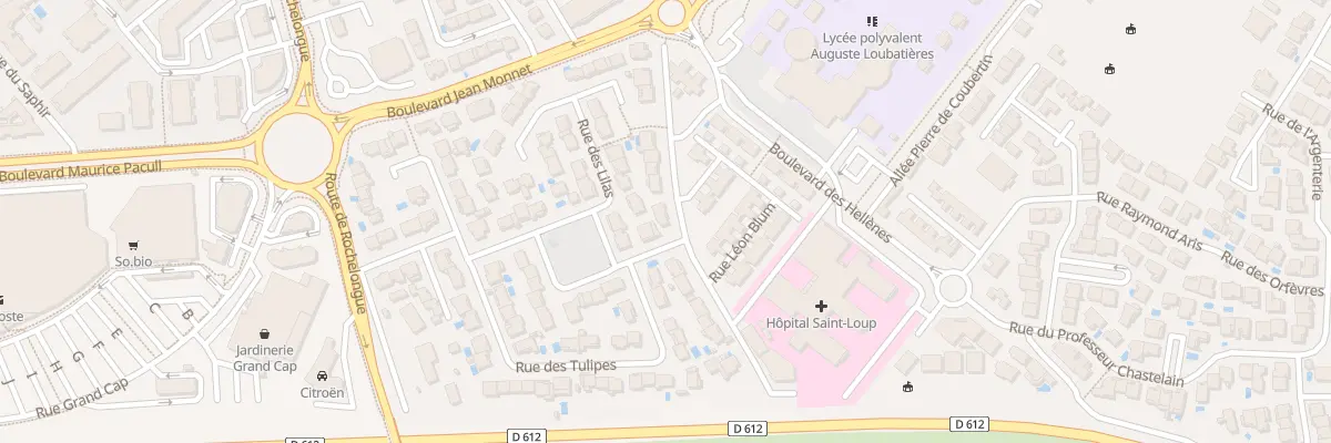 Plan du 16 Rue des Rosiers à Agde