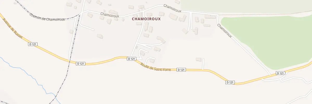 Plan du 9 Rue de Chamoiroux à Busset
