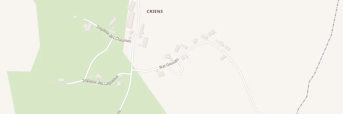 Plan du 9004 Criens à Billy-Chevannes