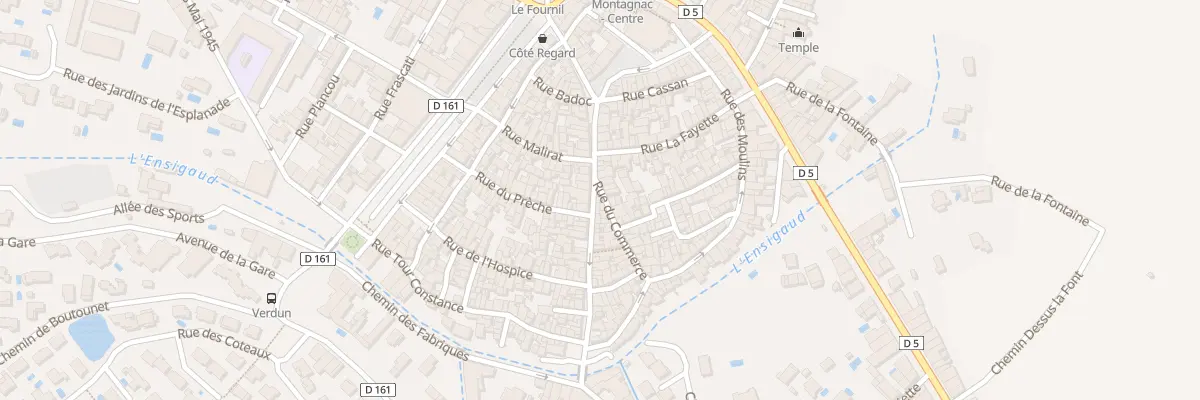 Plan du 2 Rue du Commerce à Montagnac