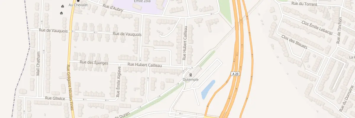 Plan du 22 Rue Hubert Cailleau à Valenciennes